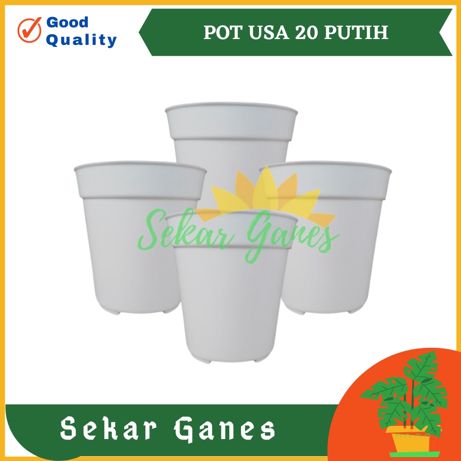 POT USA EIFFEL 20 PUTIH DA 17 CM - Pot bunga murah tinggi uk mirip pot tawon pirus 18 bkn pot busa