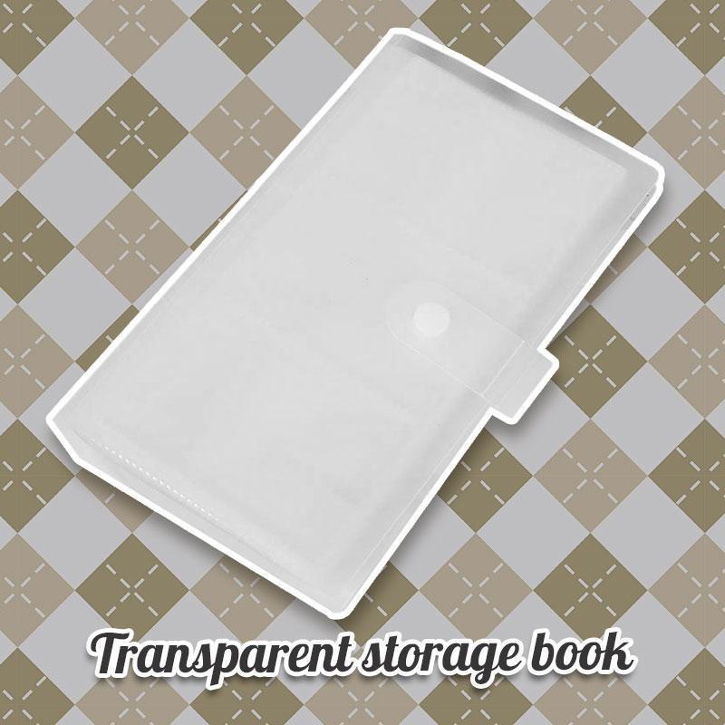 Transparent Jewelry Storage Book with 10Pcs Zip Lock Bags Gift Portable Thicken Collections Packaging 5x7cm Home Accessories