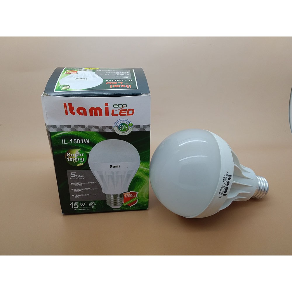Cahaya WARM WHITE Lampu LED 15 watt Merk ITAMI