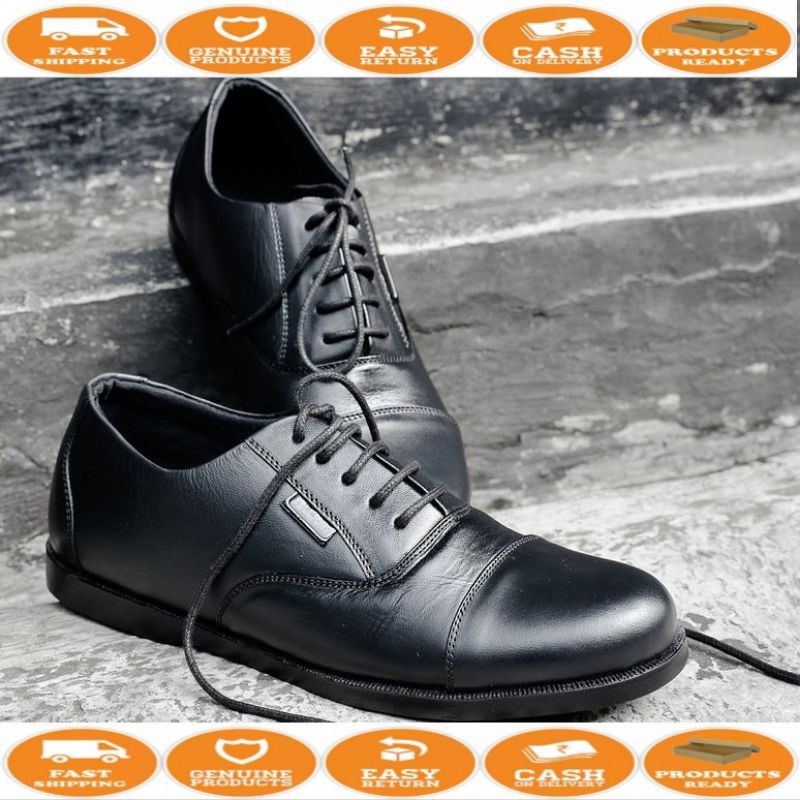 Sepatu Kulit Pria Pantofel kulit sapi asli / Sepatu Cowok Kulit Asli COD Kerja Kantor Resmi