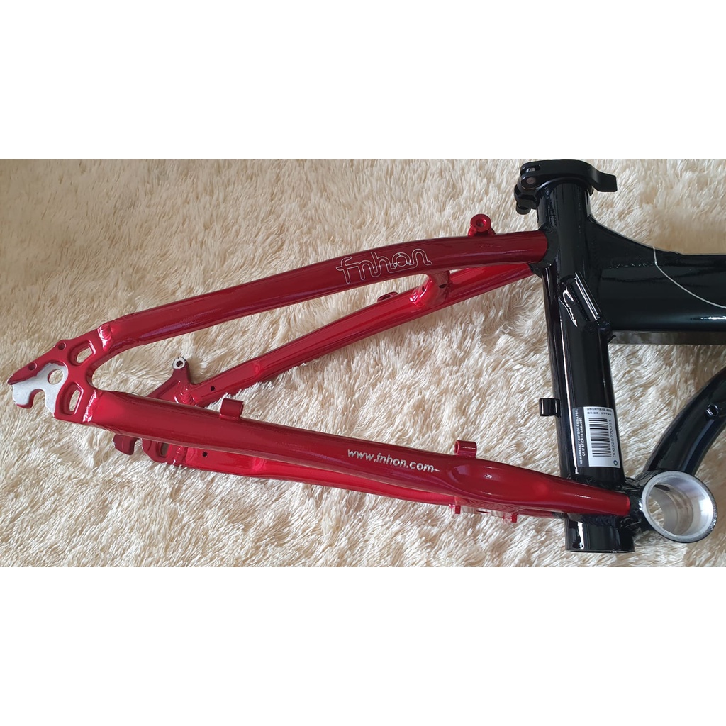 Frame Fnhon Blast + handlepost warna hitam merah black red 2 warna discbrake 20 22 inch