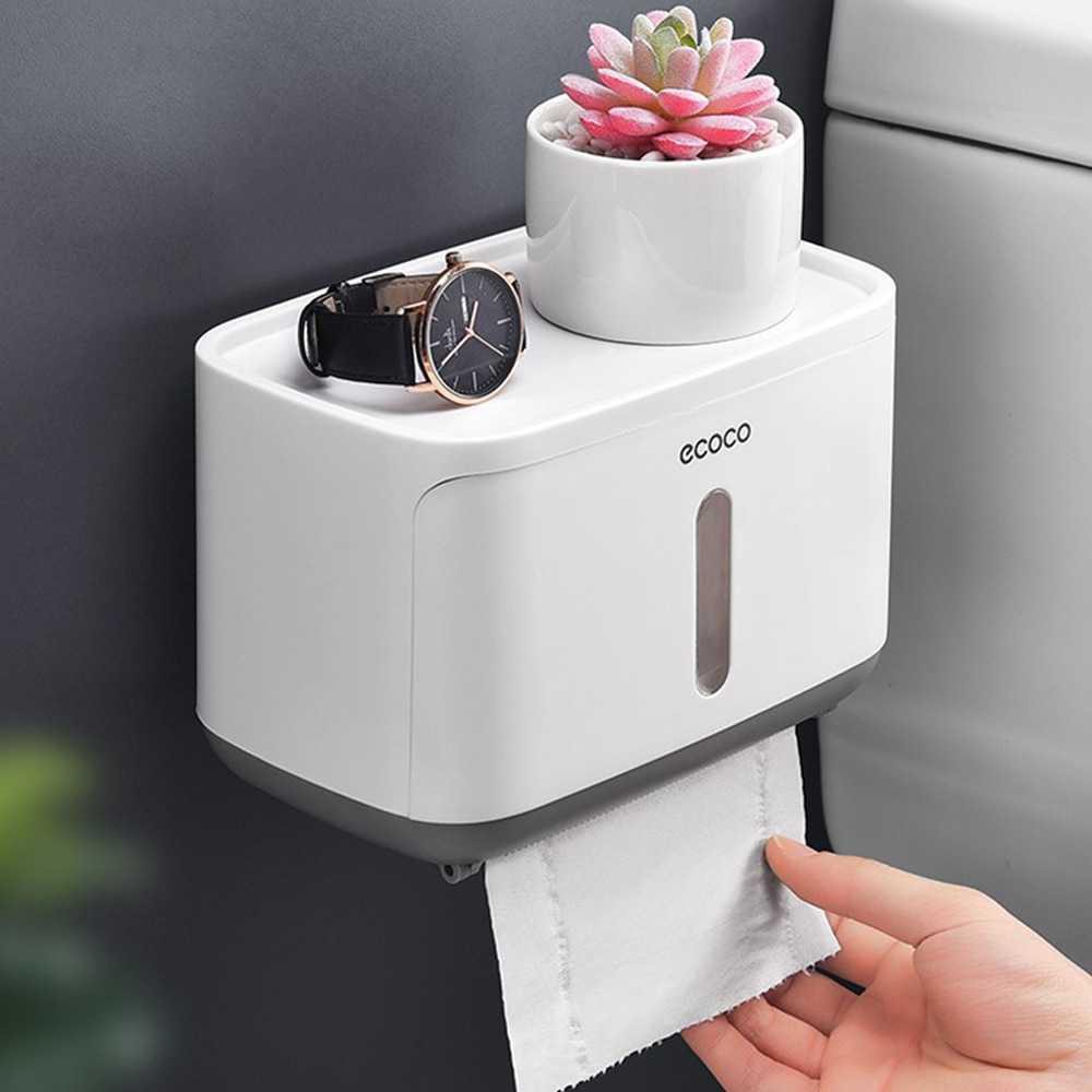 ECOCO Kotak Tisu Tissue Storage Toilet Paper Box Dispenser - E1807