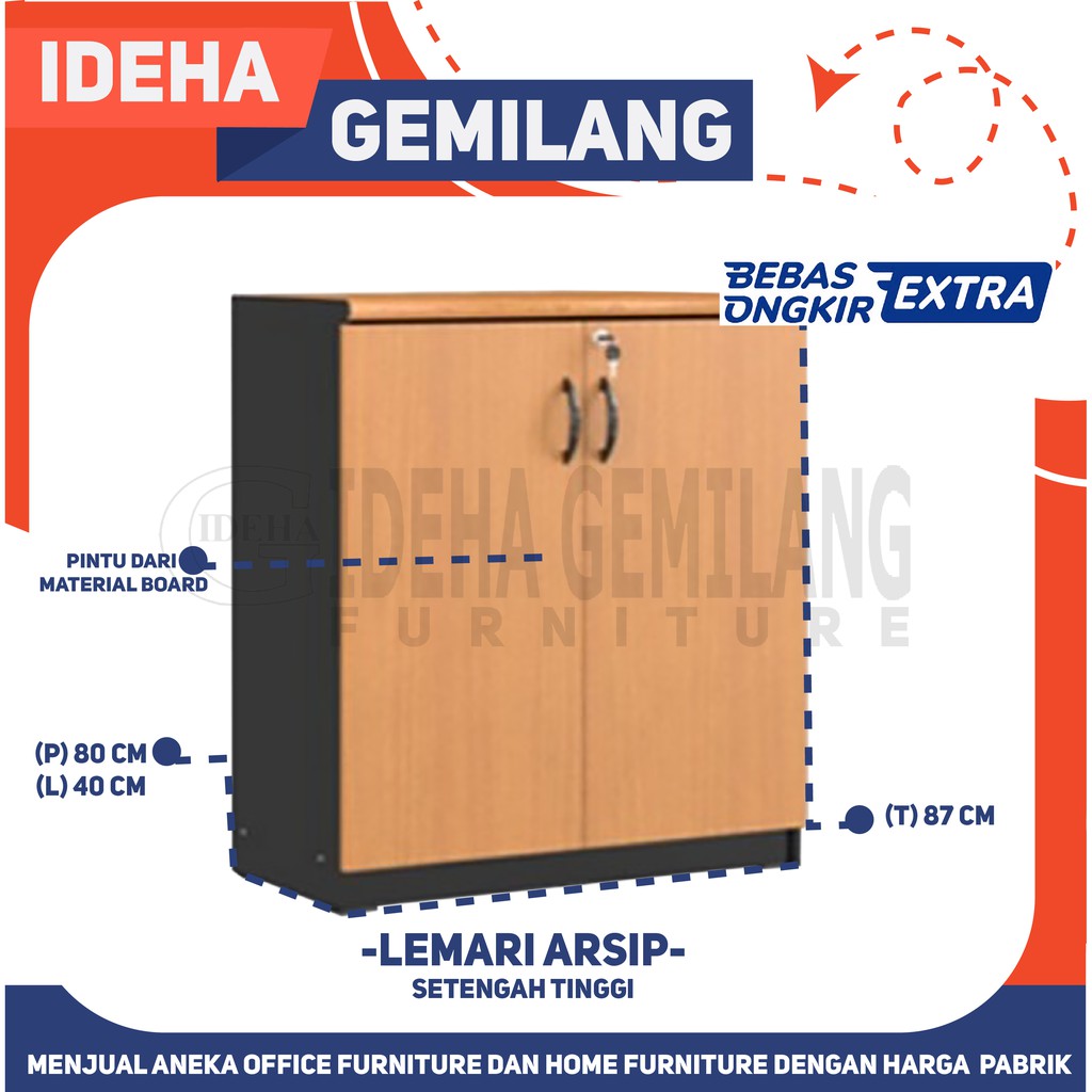 Lemari Arsip Setengah Tinggi