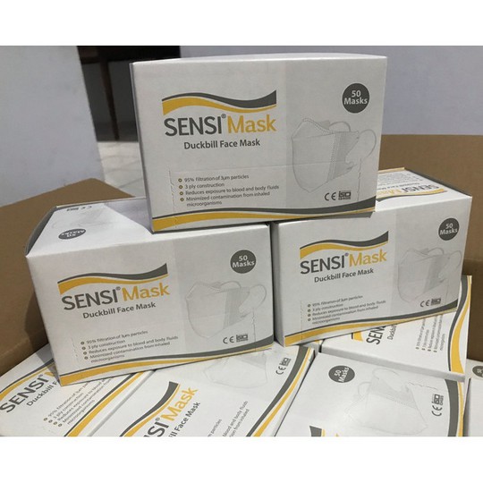 Masker Sensi Duckbill / Sensi Duckbill / Masker Sensi Putih isi 50
