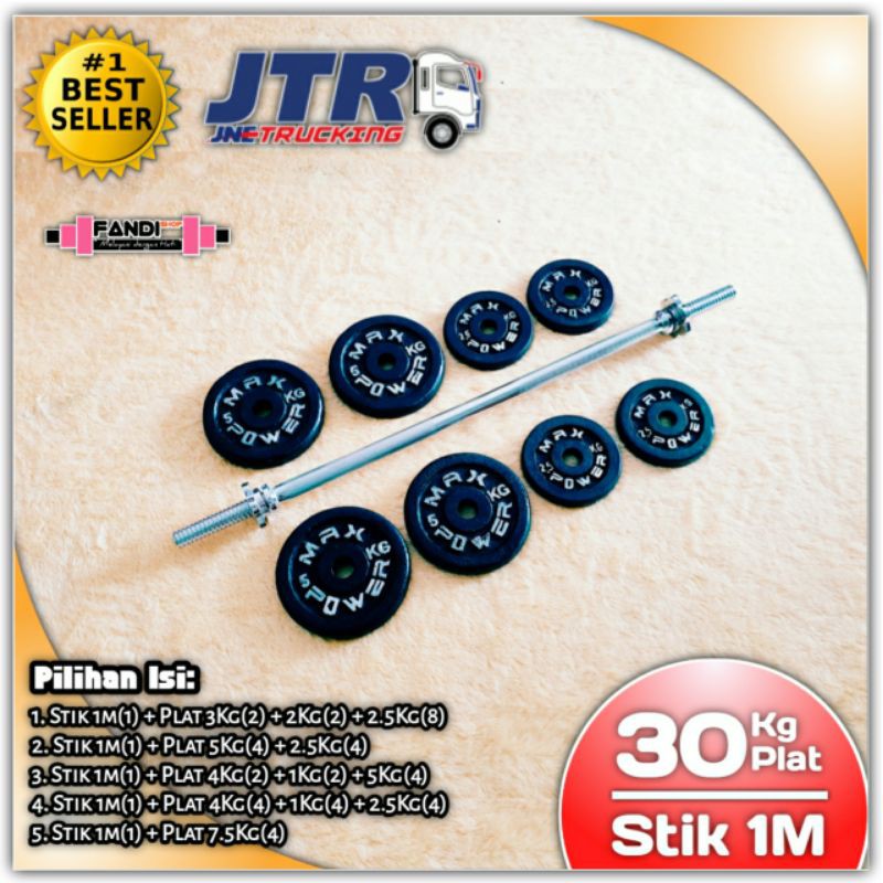 STIK BARBEL 1M + PLAT BARBEL 30KG