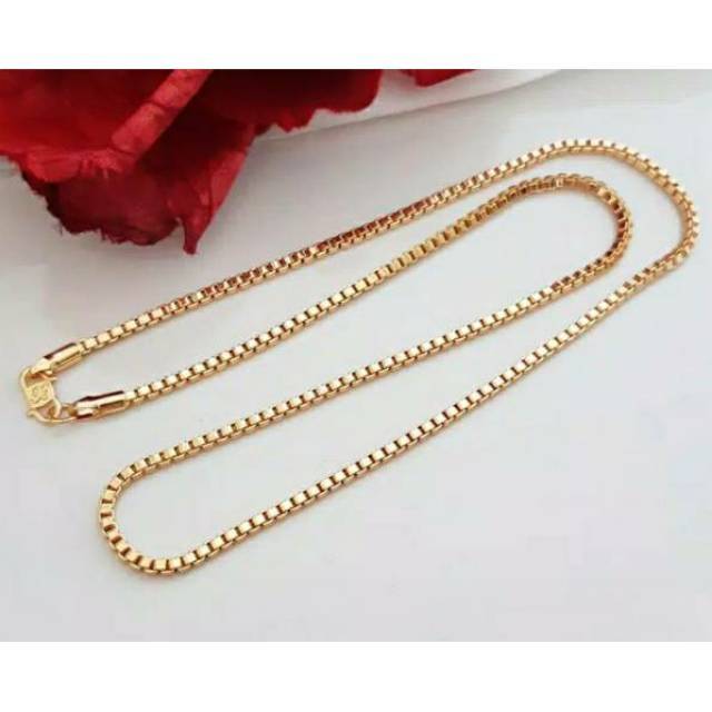 Fourfashion XX033 - Kalung Milano Kaca Mewah Mengkilat - Set Perhiasan Xuping Lapis Emas