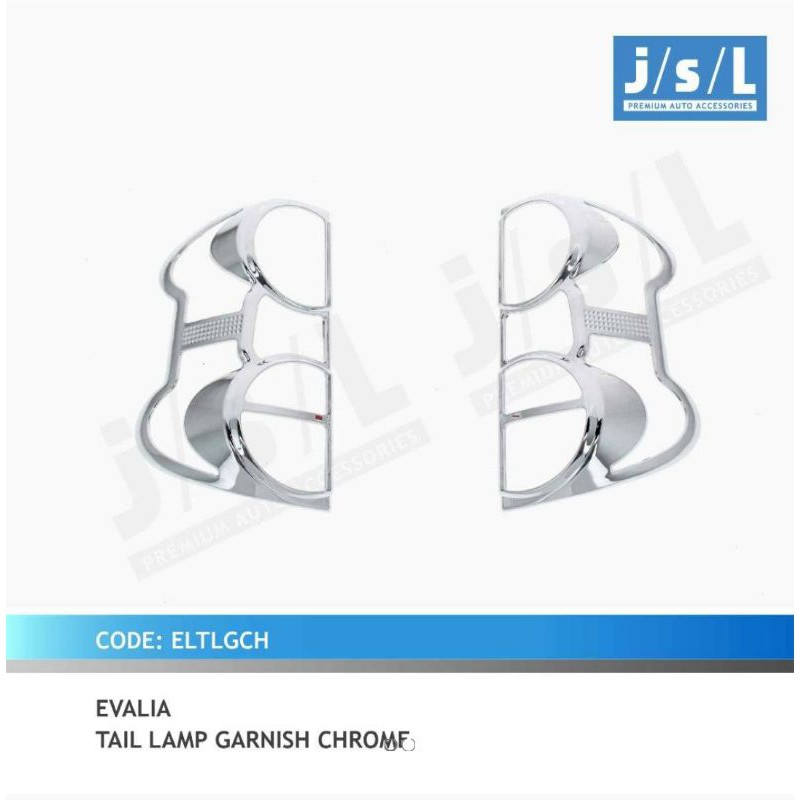 garnish lampu belakang Evalia chrome / tail lamp garnish jsl