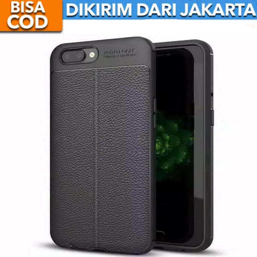 Case Auto Focus Oppo A3s Leather Experience SoftCase Slim Ultimate / Casing Kulit