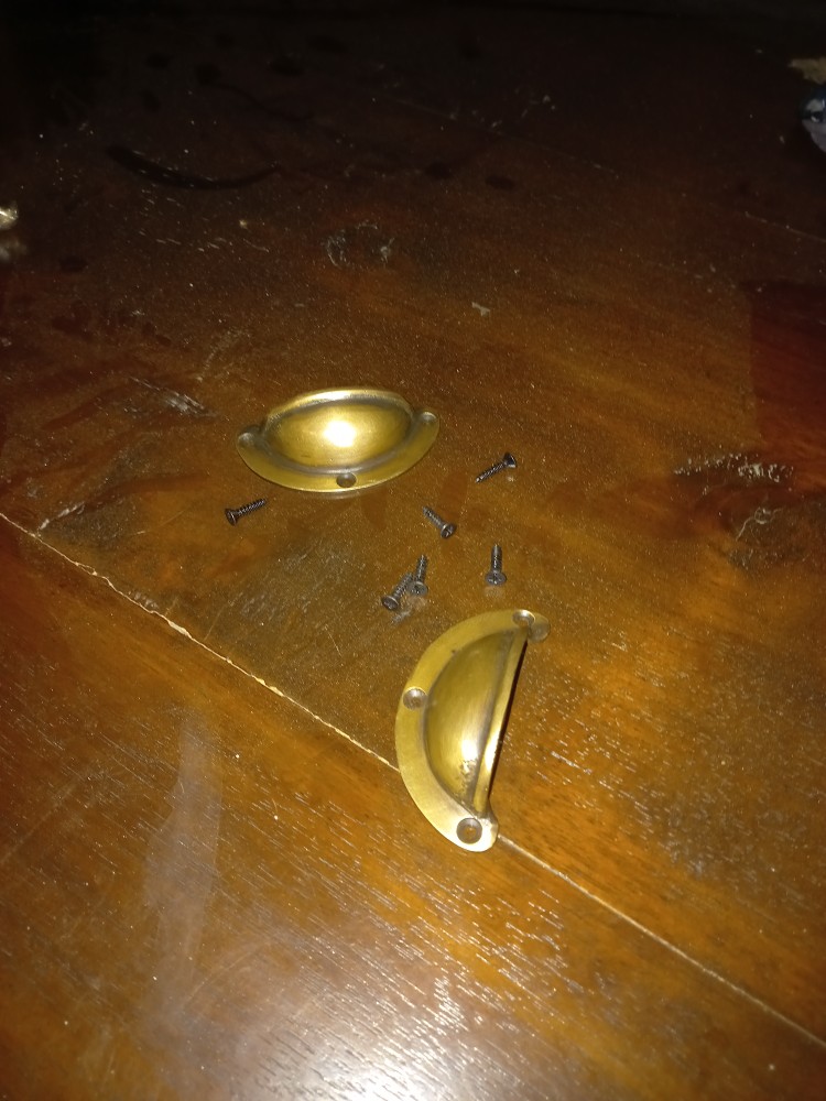Furniture Kuningan Handle Pegangan Tarikan Knob Pintu Lemari Laci Bifet Jendela Antik Klasik Vintage