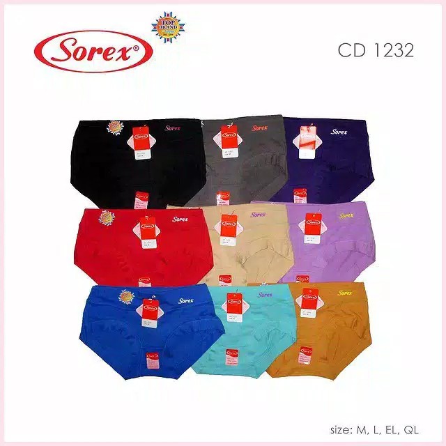 gos Celana Dalam Wanita/CD Sorex 1232/Bahan Katun