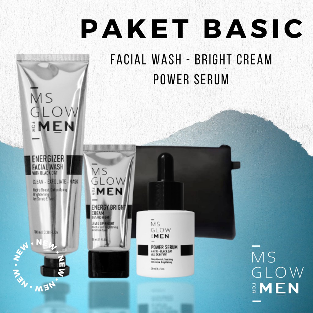 [ORIGINAL] MS GLOW FOR MEN PERAWATAN WAJAH PRIA / MS GLOW PAKET WAJAH PRIA