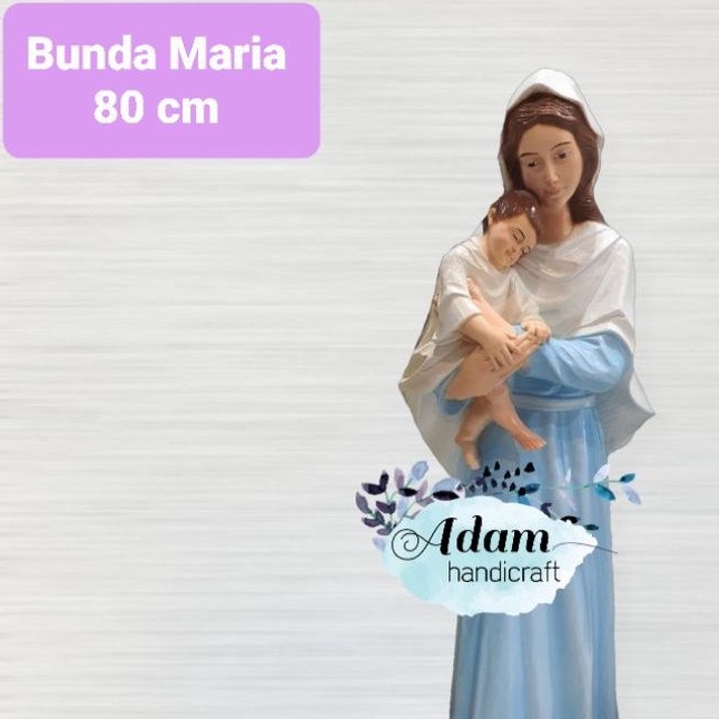 Patung Bunda Maria 80 cm - Patung Maria gendong Yesus 80 cm - Patung Maria 80 cm