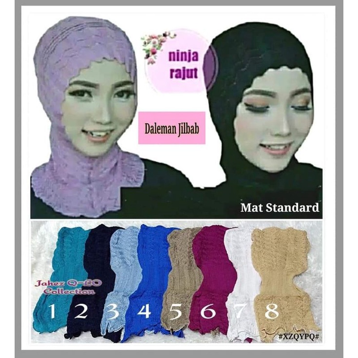 Daleman Jilbab Ninja Rajut