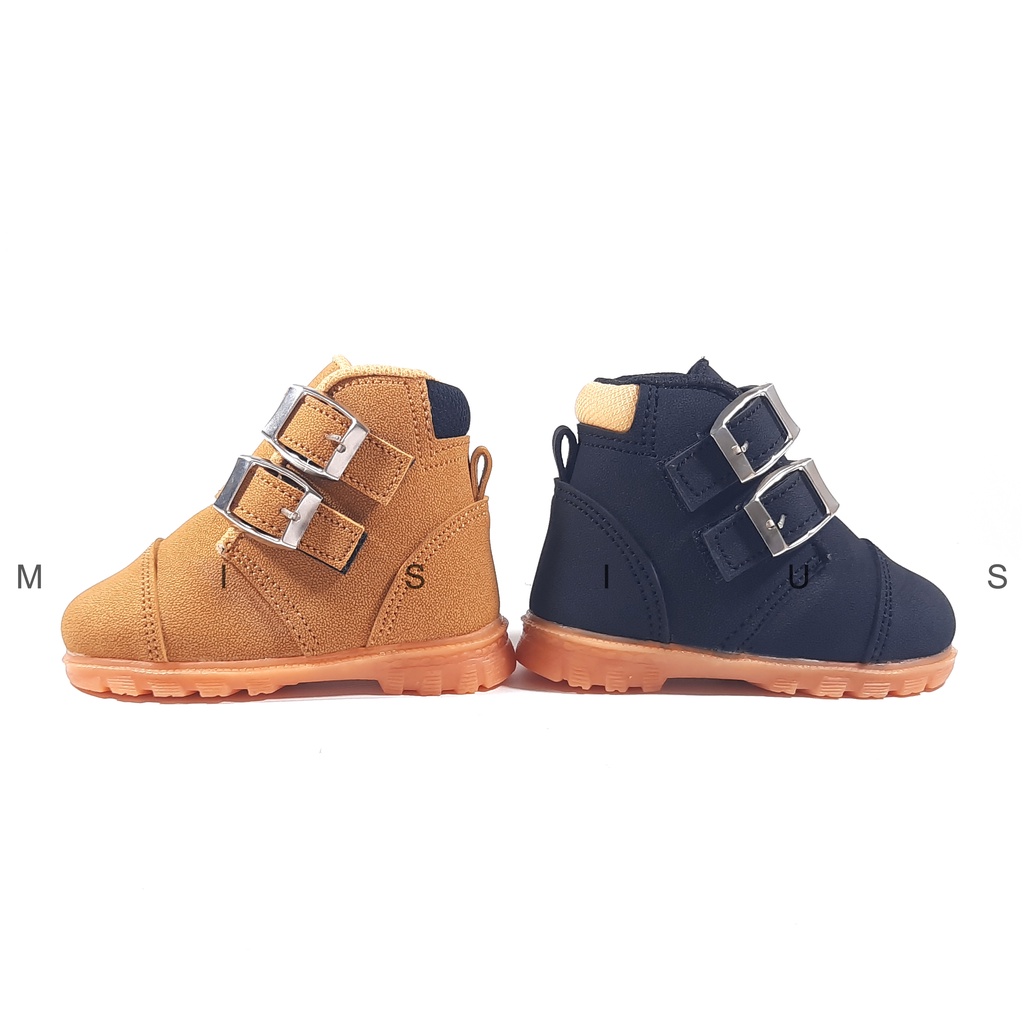 Misius - Rocky Sepatu Boots Anak Double Gesper