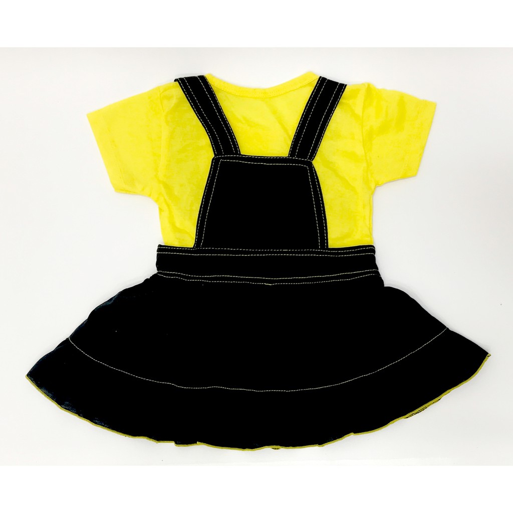 BAYIe - Setelan Baju Anak/Bayi Perempuan model Jumper/Romper/Hansop Rok motif MINNI LITTLE 0-12 bln