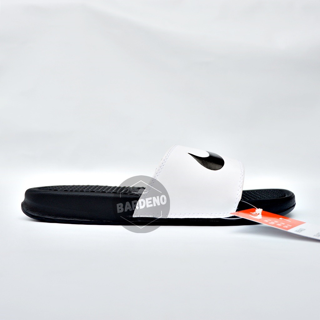 Sandal Nike Benassi Upper White Swoosh / Sandal SLop / Sandal Pria