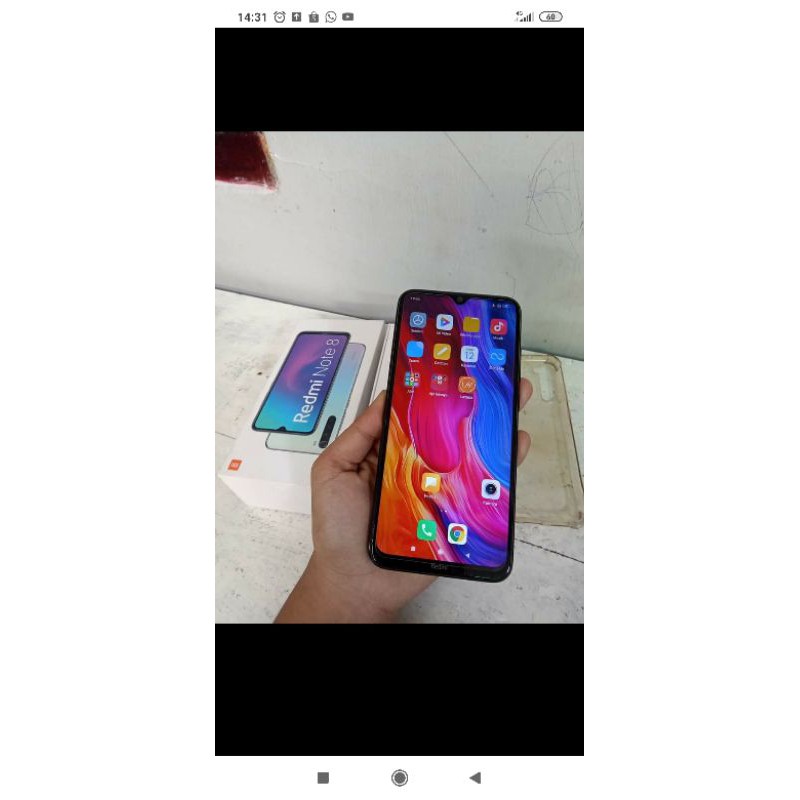 Redmi Not 8 ram 4/64 Fullset ori Lok kabupaten bogor