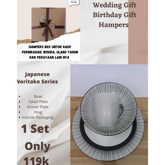 

Hampers Box Keramik Set Parcel Wedding Gift Kado Birthday Dinner Set .