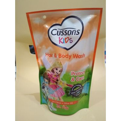 Cussons Kids Hair & Body Wash Pouch Refill 250ml (Shampoo dan sabun anak)