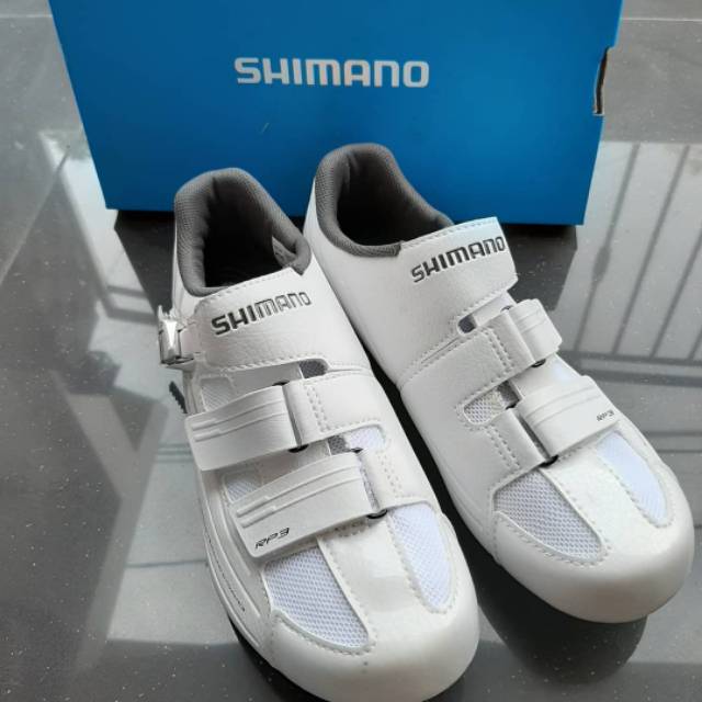 SEPATU CLEAT SHIMANO ROADBIKE RP3 WHITE NOIR