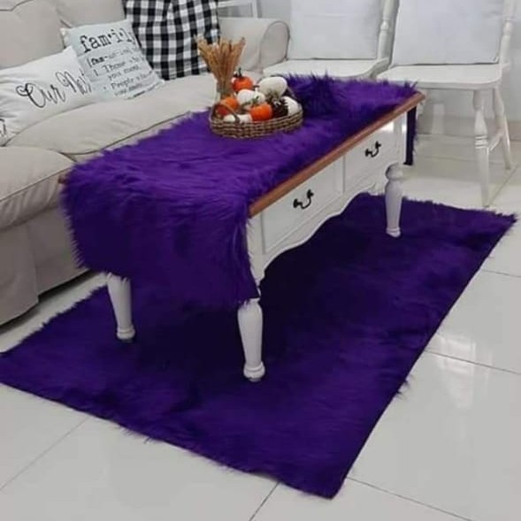 Karpet Bulu Kamar Tidur Murah Ukuran 50x200cm Panjang Kualitas Premium Halus Lembut Kamar Aesthetic