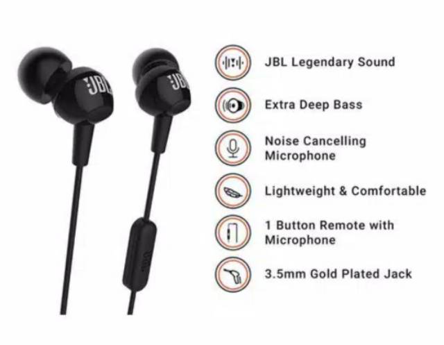 JBL C150SI In Ear Earphone Original Garansi Resmi IMS 1 Tahun