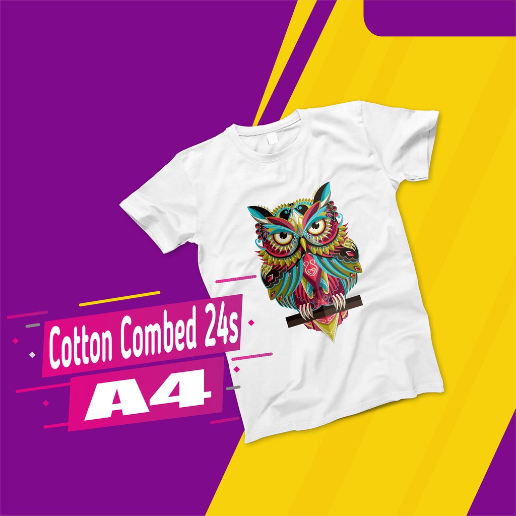  SABLON  KAOS SATUAN PRINT DTG KAOS PUTIH A4  Shopee Indonesia