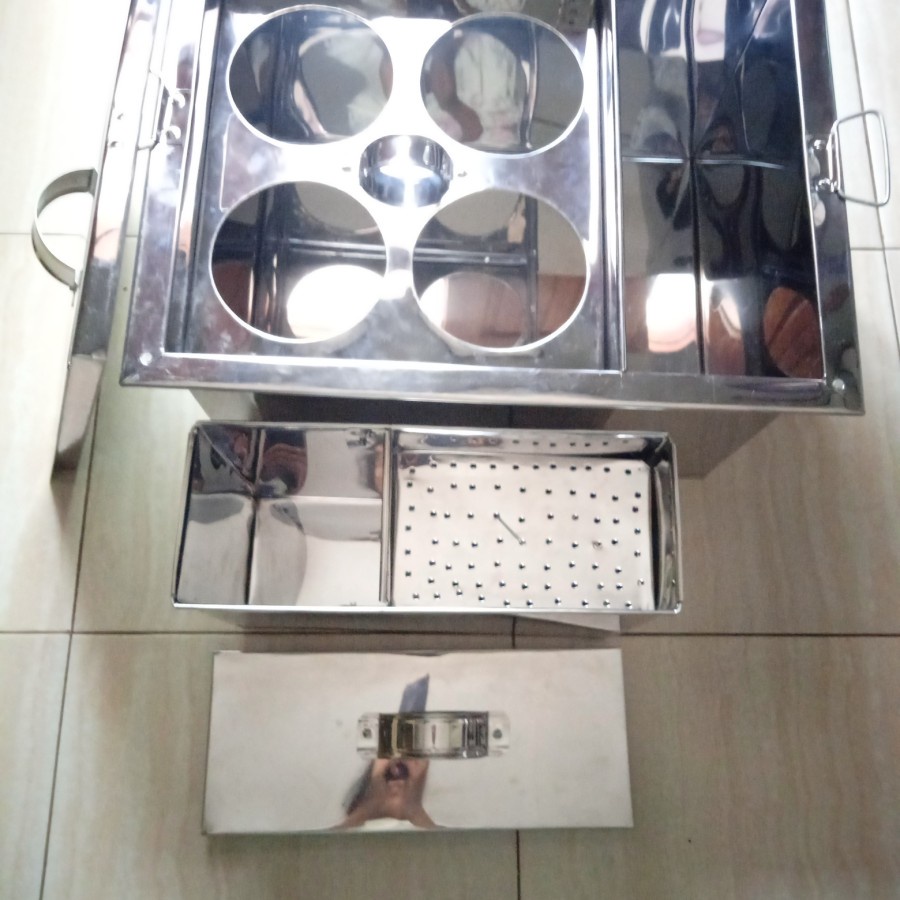 Dandang mie ayam kotak / tong mie ayam / tong bakso kotak