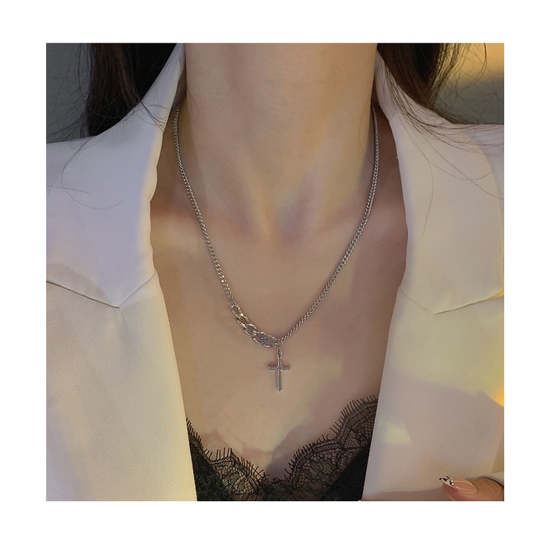 Cross Pendant Necklace Accessories Hip Hop Simple Wild Clavicle Chain