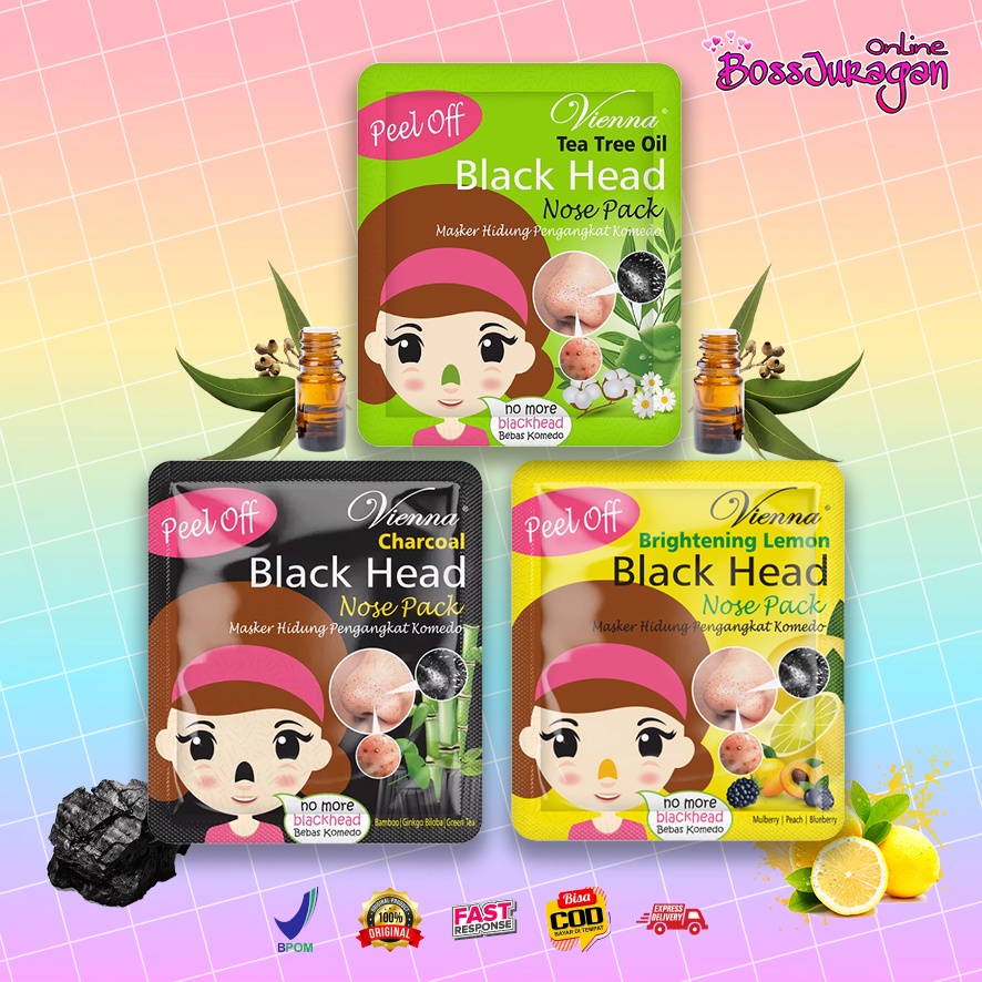 (BOSS) (CUCI GUDANG) Vienna Black Head Nose Pack 10mL
