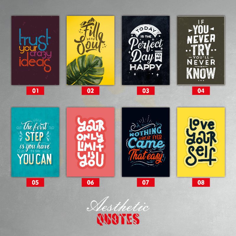 Aesthetic Quotes Wallposter Wallpaper Poster Dinding Poster Kamar Motivasi 1 Shopee Indonesia