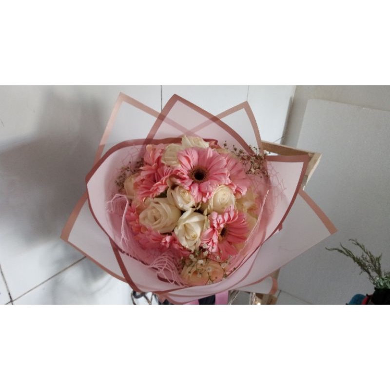 Buket Bunga Segar Garbera Asli