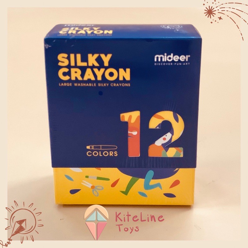 

Mideer Silky Crayon 12 Colors Washable Original / Krayon Anak Menggambar Dan Mewarnai / Alat Lukis