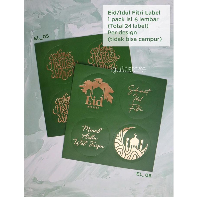 

Sale!!! Stiker/Sticker Label Eid Mubaral Idul Fitri Lebaran Minal Aidin Isi 24 - El_05 Bagus