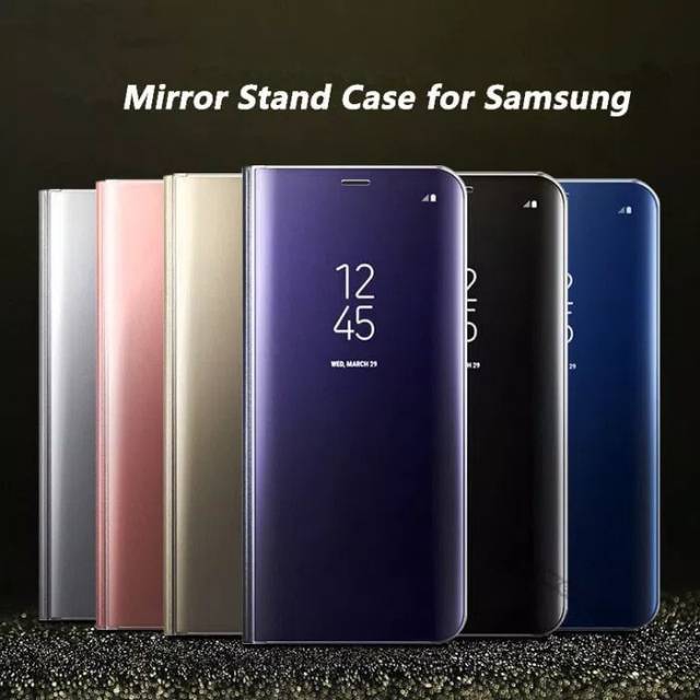 SAMSUNG A9 2018 FLIP CASE MIRROR S VIEW FLIP COVER CASING STANDING SAMSUNG A9 2018