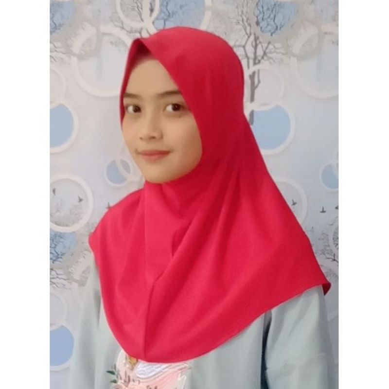Hijab sport non pet pendek/kerudung olahraga tanpa pet