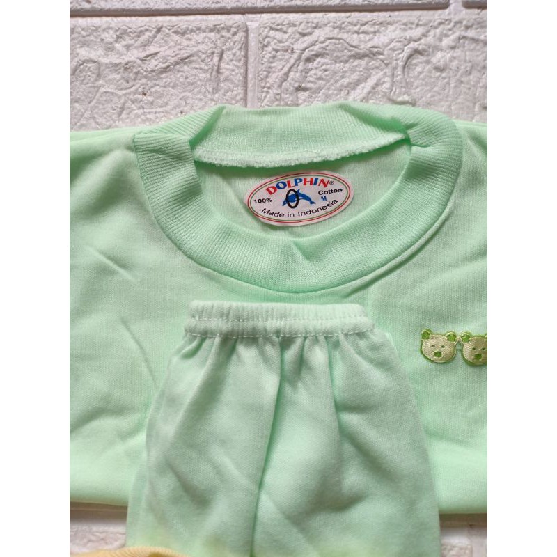 3pcs_ Setelan Dolphin Pendek _ Setelan bayi polos merk dolphin - baju harian anak polos