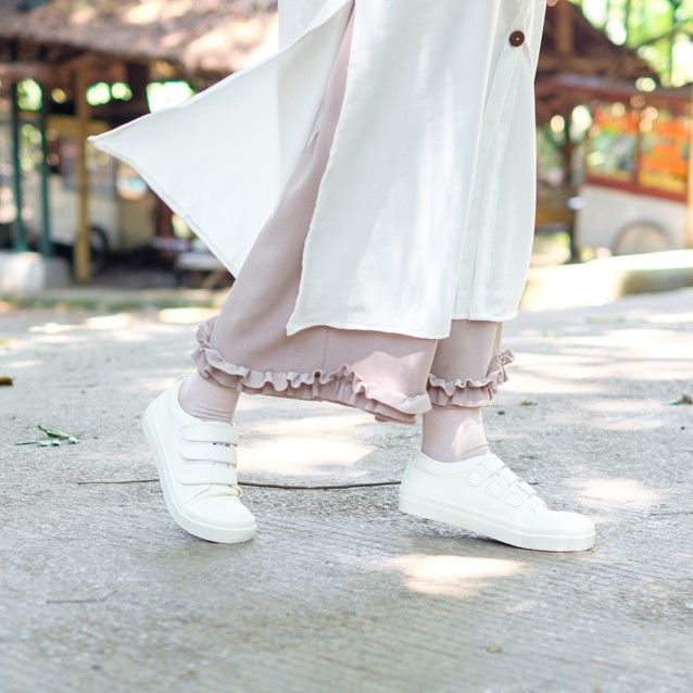 Meisie White | 36-41 | Sepatu Sneakers Casual Jalan Simpel Wanita Cewek Women Footwear | FORIND x Lvnatica