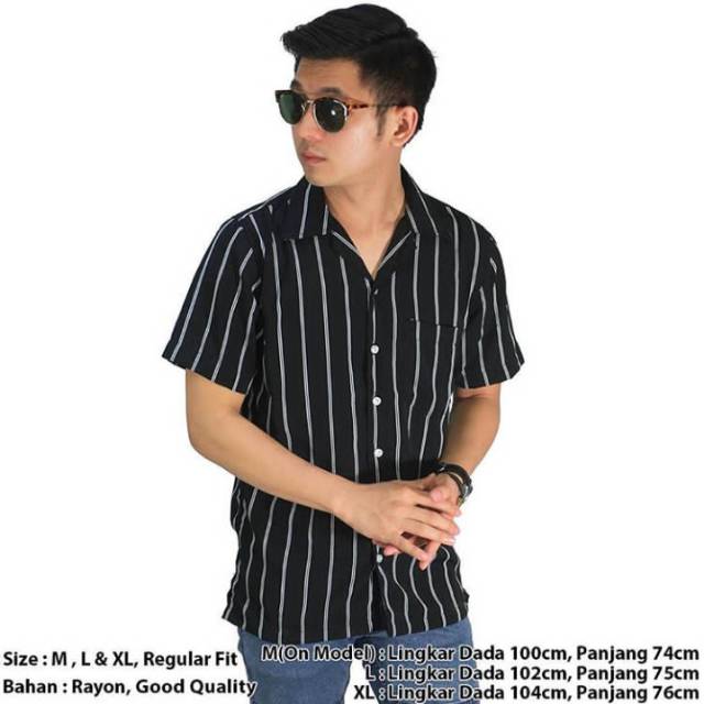 Kemeja pria garis-garis