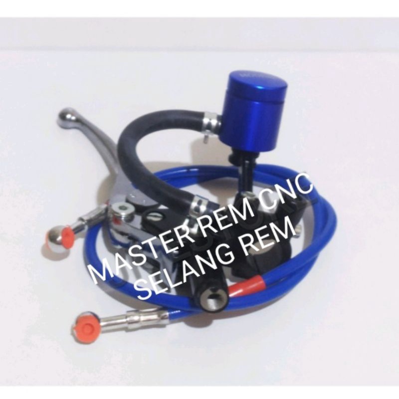 Master rem kanan plus tabung cnc + Selang rem depan varia motor 90cm univer sal bisa untuk semua