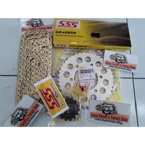 BRILIANT Gear SSS Ninja R-Ninja RR gear set sss 428 paket set SSS original.Gir set sss 428
