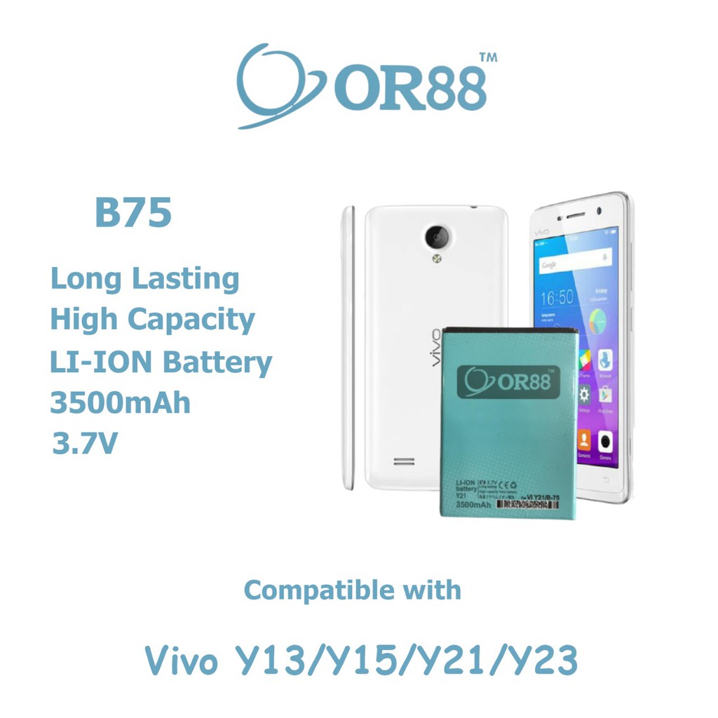 Baterai batre battery Vivo VI Y21 B 75 double power/IC OR 88