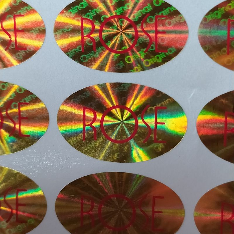 

Hologram oryginal rose oval