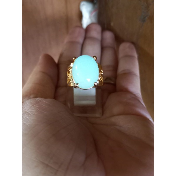 cincin batu akik pospor menyala