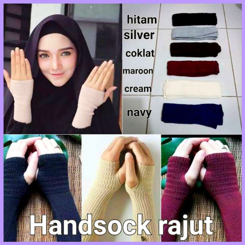 Handsock rajut jempol premium by zellshop