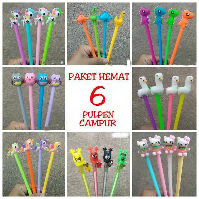 

SALE STOCK PAKET 6 PCS PULPEN KARAKTER SUPER MURAH SUPER LUCU