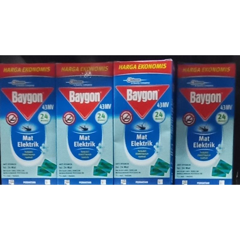 Obat nyamuk Baygon Mat Elektrik isi 24/30Malam