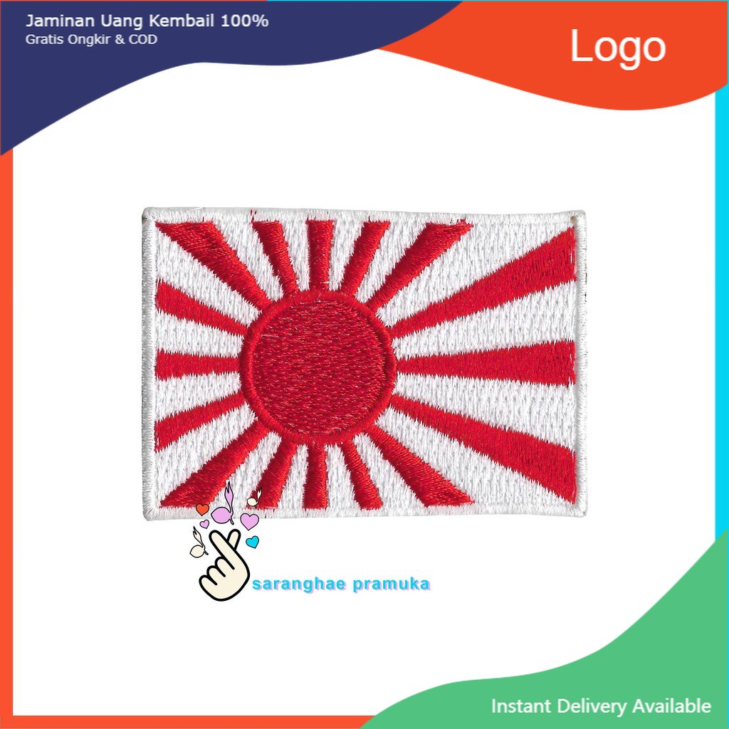 Ready Logo Patch Emblem Bordir Bendera Jepang Nippon Anime Semarang Jawa Tengah