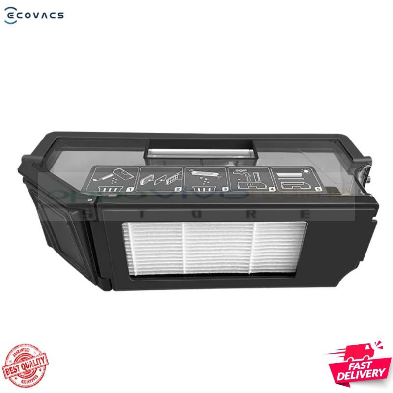 Ecovacs Deebot X1 OMNI / TURBO T10 Dust Bin Box + Filter + Sponge