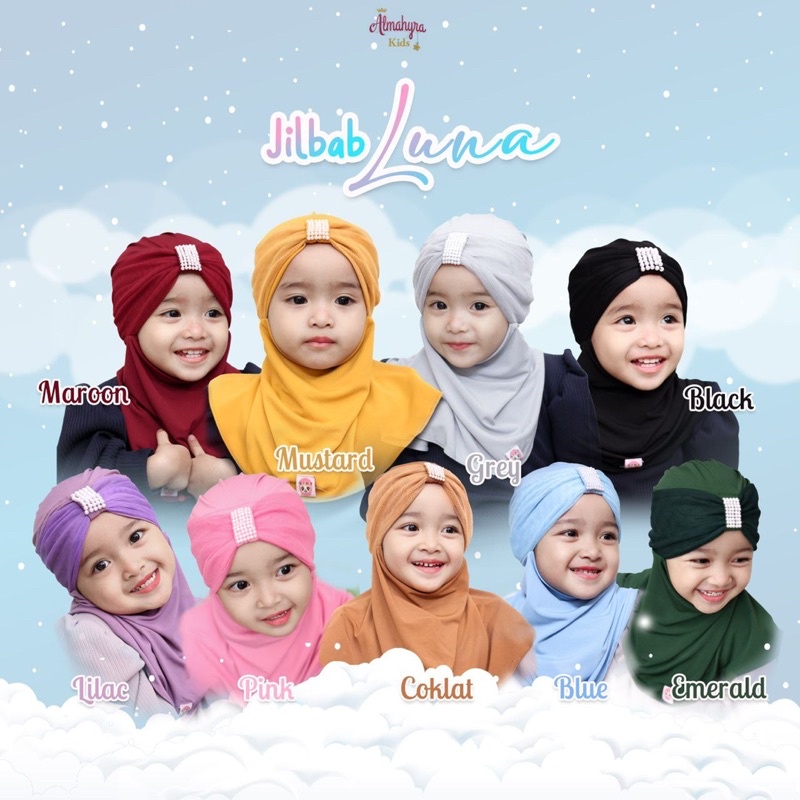 JILBAB LUNA BY ALMAHYRA KIDS | KERUDUNG ANAK | JILBAB ANAK | HIJAB ANAK